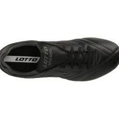 Lotto Stadio 200 FG voetbalschoenen heren all black asphalt< Voetbalschoenen