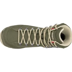 Wandelen|Wandelschoenen-Lowa Renegade Evo GTX Mid Ws wandelschoenen dames grey green panna