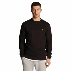 Lyle & Scott  Fly fleece sweater heren jet black< Truien & Vesten