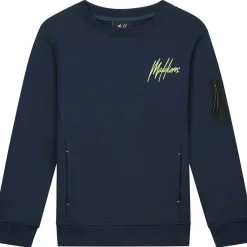 Malelions Counter sweater junior navy bright yellow< Truien & Vesten