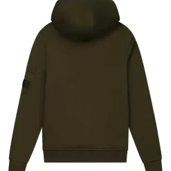 Malelions Nylon Pocket hoodie junior moss green< Truien & Vesten