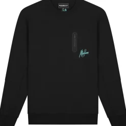 Truien & Vesten-Malelions Sport Counter sweater heren black turquoise