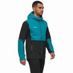 Mammut Linard Guide HS Hooded outdoor jack heren black deep teal< Outdoor Jack