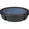 Mepal Cirqula Bento multikom vershouddoos rond 1 liter nordic black< Vershouddozen