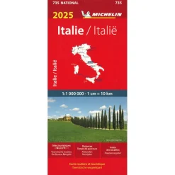 Michelin 735 Italië wegenkaart 2025< Reisboeken & Kaarten