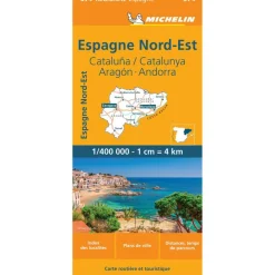 Michelin 574 Noordoost-Spanje Cataluña Aragón Andorra  wegenkaart< Reisboeken & Kaarten
