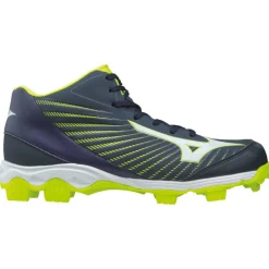 Mizuno 9 Spike Advanced Franchise 9 MID korfbalschoenen junior blauw geel< Korfbalschoenen
