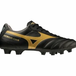 Mizuno Morelia II Club voetbalschoenen black gold darkshadow< Voetbalschoenen