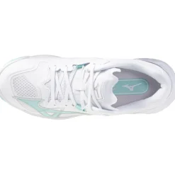 Indoorschoenen-Mizuno Wave Lightning Z8 indoorschoenen dames white blue tint