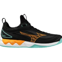 Indoorschoenen-Mizuno Wave Luminous 3 indoorschoenen heren black tangelo icegreen
