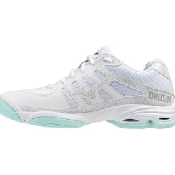Mizuno Wave Voltage 2 indoorschoenen dames white blue tint< Indoorschoenen