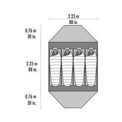 4-Persoons Tent|Tunneltenten-MSR Elixir 4 lichtgewicht koepeltent green