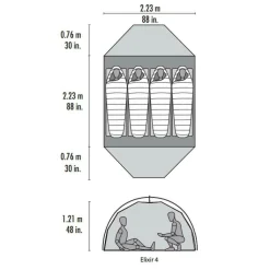 4-Persoons Tent|Tunneltenten-MSR Elixir 4 V2 lichtgewicht koepeltent red