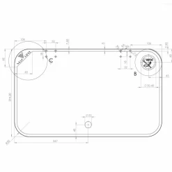 Kooktoestellen Inbouw-Navy Load  Glasplaat voor 2-pits kookplaat