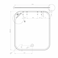 Spoelbakken-Navy Load  Glasplaat voor spoelbak 350 x 320
