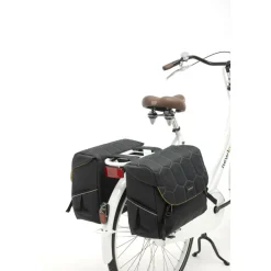 Fietstassen-New Looxs  Mondi Joy Double fietstas 38 liter quilted black
