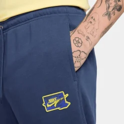 Broeken-Nike Club FT Bolt joggingbroek heren midnight navy  lightening