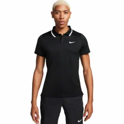 Nike Court Advantage tennispolo heren black white< Tenniskleding