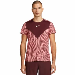 Nike Court Dri-FIT Slam tennistop heren night maroon wit< Tenniskleding