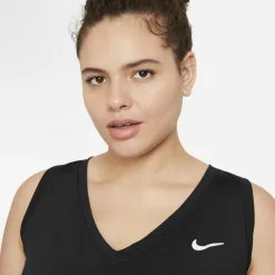 Nike Court Victory tennis tanktop dames black white< Tenniskleding