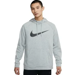 Nike Dri-FIT hoodie heren dark grey heather black< Sport Trui