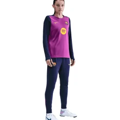 Voetbalkleding-Nike FC Barcelona Strike trainingsshirt dames purple vivid purple midwest gold