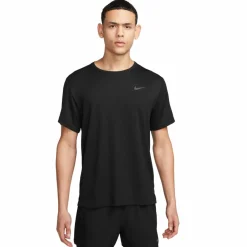 Hardloopkleding-Nike Miler hardloopshirt heren black