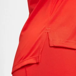 Nike One Dri-FIT Swoosh hardloopshirt dames red< Hardloopkleding