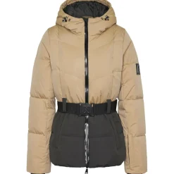 Ski Jassen|Wintersport-NIKKIE Nateland Contrast winterjas dames hummus