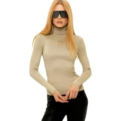 Ski Truien|Wintersport-NIKKIE Noroton Shiny sweater dames gold