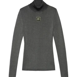 Ski Truien|Wintersport-NIKKIE Noroton Shiny sweater dames black