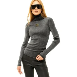 Ski Truien|Wintersport-NIKKIE Noroton Shiny sweater dames black