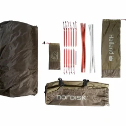 Nordisk Halland 2 PU 2.0 lichtgewicht tunneltent dark  olive< 2-Persoons Tent|Tunneltenten
