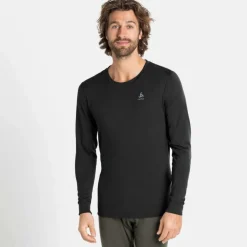 ODLO Natural 100 Merino Warm LS thermoshirt heren black< Thermokleding|Wintersport
