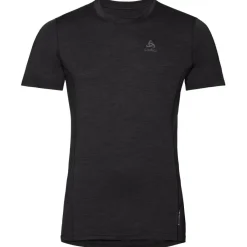 Thermokleding|Wintersport-ODLO Performance Wool Light SS thermoshirt heren black