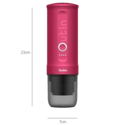 OutIn Nano draagbare espressomachine fuchsia pink< Keukenapparaten