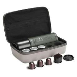 Keukenapparaten-OutIn Traveler Gift Set draagbare espressomachine forest green