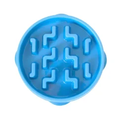 Hondenartikelen-Outward Hound  Fun Feeder Slo Bowl voerbak blauw