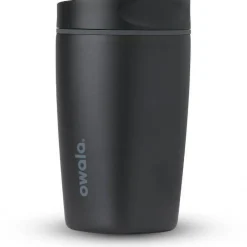 Drinkflessen-Owala SmoothSip Slider thermosbeker 355 ml very very dark