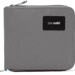 Moneybelts & Documententasjes-PacSafe RFIDsafe Zip Around portemonnee stone