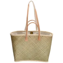 Strandtassen-PE Florence  Penjy rieten strandtas natuur