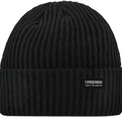 Poederbaas Royal Rib muts black< Mutsen|Wintersport