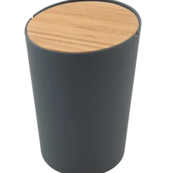 Emmers & Bakken-Point-Virgule Bamboe afvalbakje donkergrijs