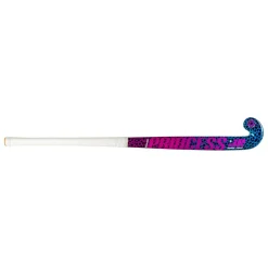 Hockeystick-Princess Hockey  Woodcore Mid Bow hockeystick junior leopard  purple neon pink