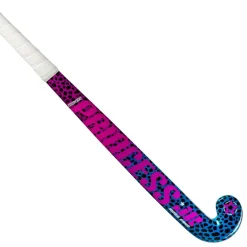 Hockeystick-Princess Hockey  Woodcore Mid Bow hockeystick junior leopard  purple neon pink