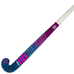 Hockeystick-Princess Hockey  Woodcore Mid Bow hockeystick junior leopard  purple neon pink