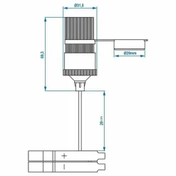 Camping Elektra-ProPlus Aanstekerdoos met accuklemmen