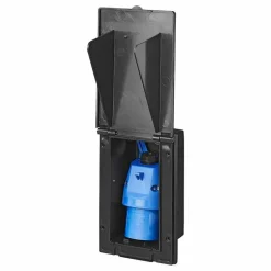 ProPlus CEE wandinvoerdoos rechthoekig zwart< Camping Elektra