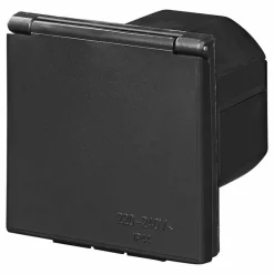 ProPlus CEE wandinvoerdoos vierkant zwart< Camping Elektra