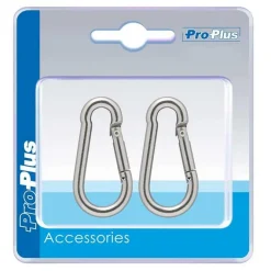 Aanhangwagenmateriaal-ProPlus Karabijnhaak RVS 5 x 50 set van 2 stuks